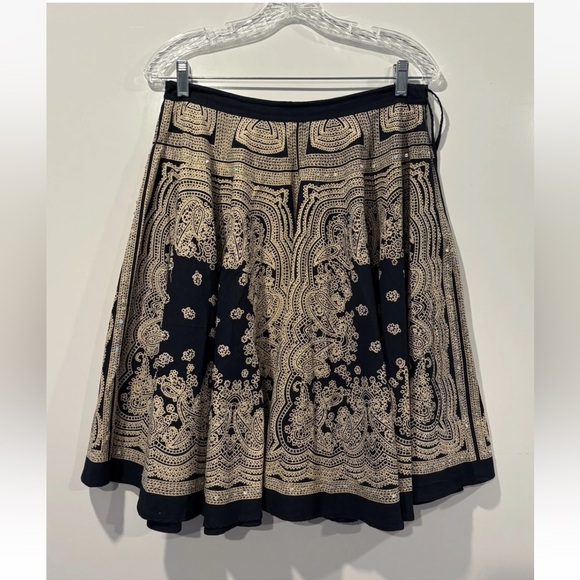Refuge Cotton‎ Boho Paisley Print Skirt Sequins Womens Size Medium (877) - Picture 1 of 3